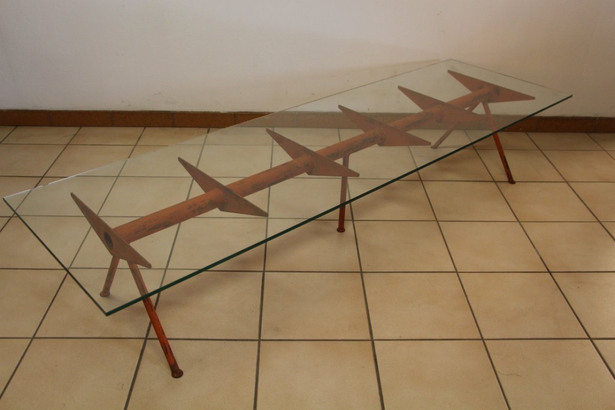 Large Coffee Table Year 50 Jean Prouvé Style-photo-2