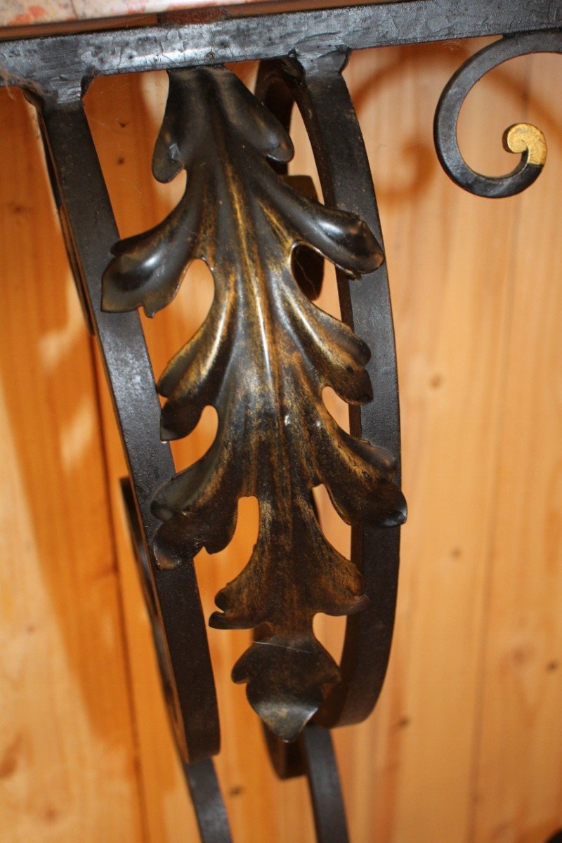 Wrought Iron Console From The 1950s-photo-4