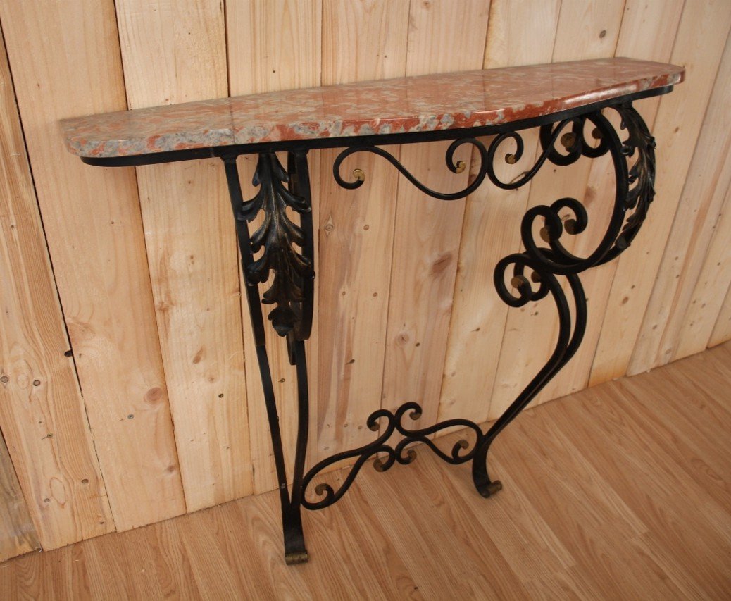 Wrought Iron Console From The 1950s