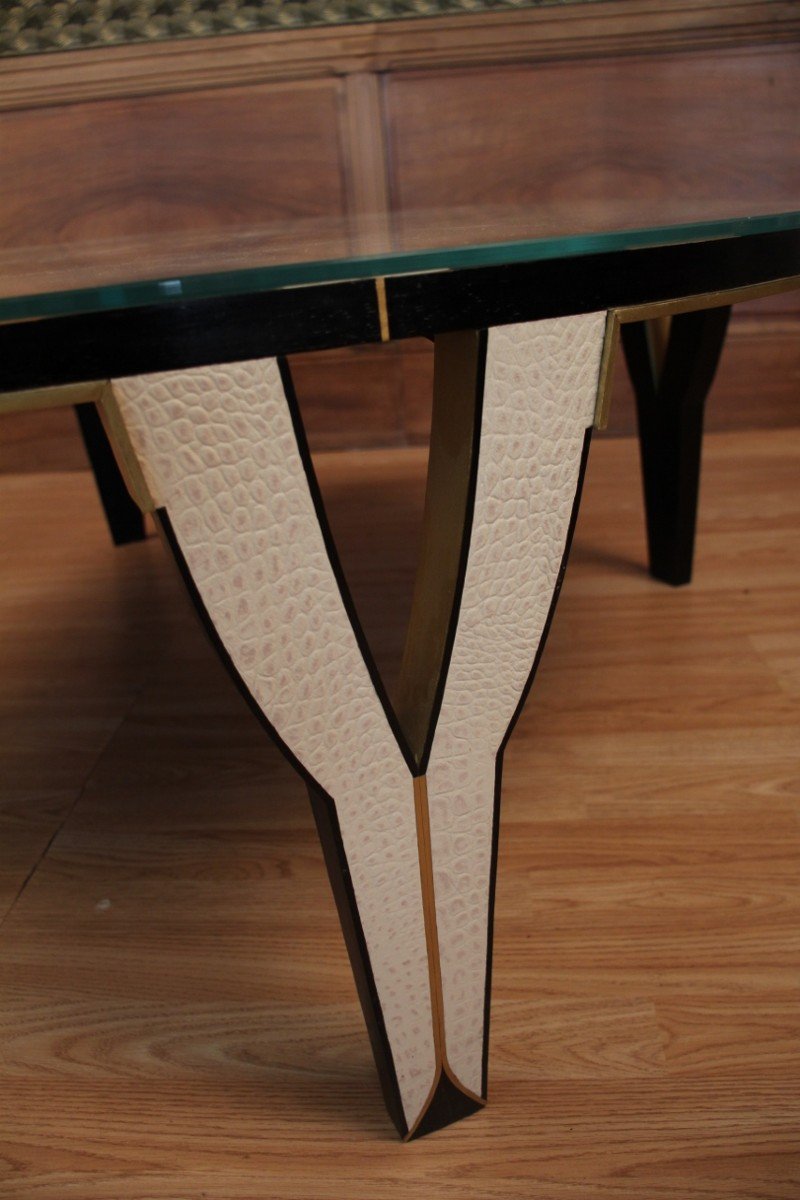 Table Basse Circulaire Dans Le Style De Carlo Bugatti -photo-2
