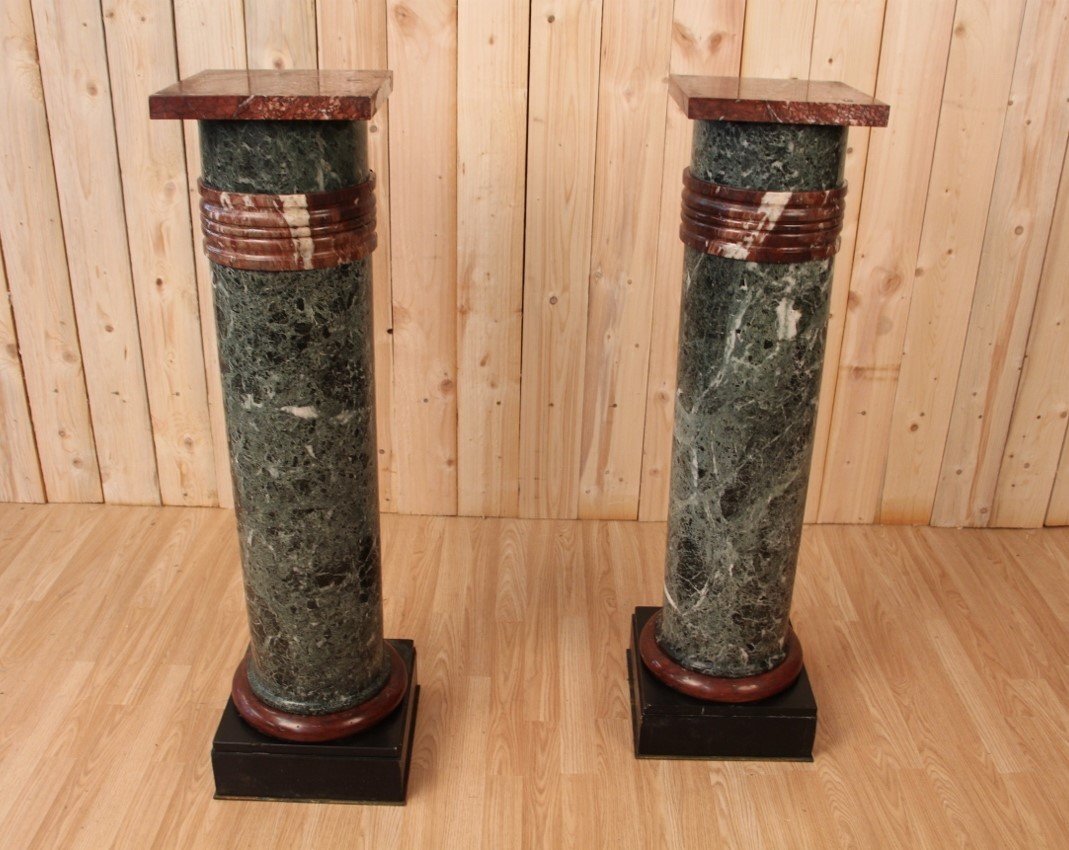 Pair Of Nineteenth Marble Columns