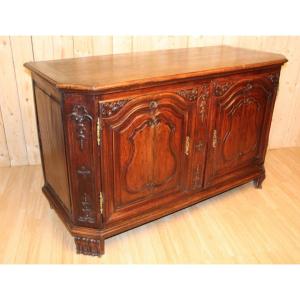 buffet type de chasse en noyer d'époque XVIIIeme