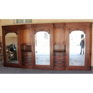 Large Louis XVI Style Mahogany Woodwork Library
