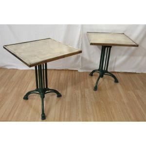 Early 20th Century Bistro Table, Brass Top
