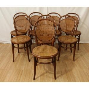 Series Of Eight Thonet Style Bistro Chairs N°15