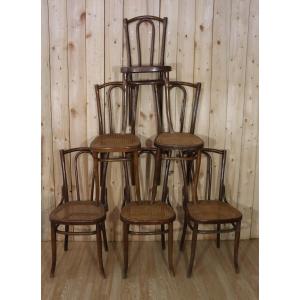 Set Of 6 Bistro Chairs No. 56 Thonet