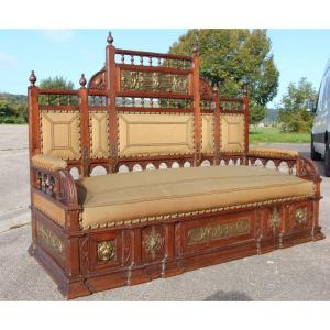 grande banquette de château XIXeme  signé A.ARENS