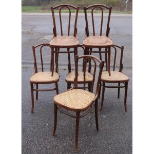 série de six chaises bistrot n°56 Thonet