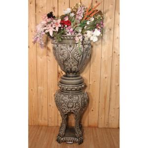 Earthenware Cache Pot Et Ca Colonne Attributed To Massier