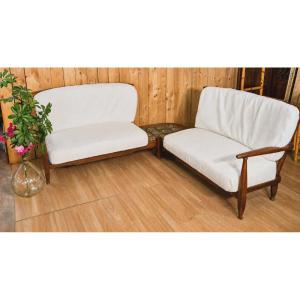 Corner Sofa By Guillerme Et Chambron 1960