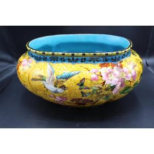 19th-century Earthenware Planter Attributed To Felix Optat Milet