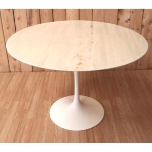 Table ronde Tulipe en marbre Calacatta de Eero Saarinen - Ø 107 cm - Knoll