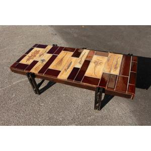 Coffee Table By Roger Capron At Les Herbiers