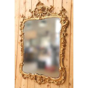 Regency-style Rocaille Gilded Mirror
