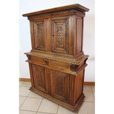Small Buffet Two Corps Renaissance Style 149 Cm Height