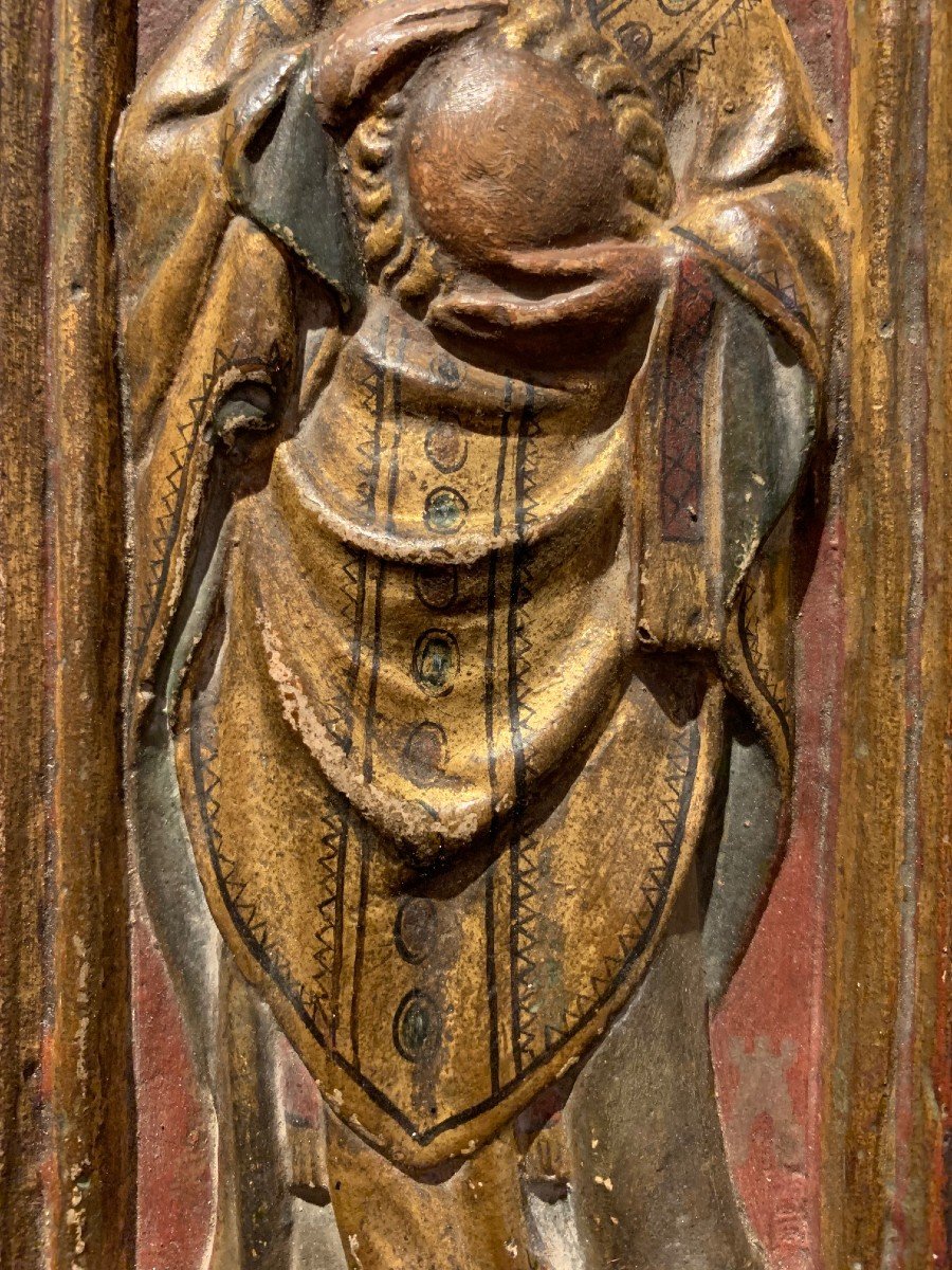Bas-relief en tryptique,sud de la France, fin 15e-début 16e s.-photo-3