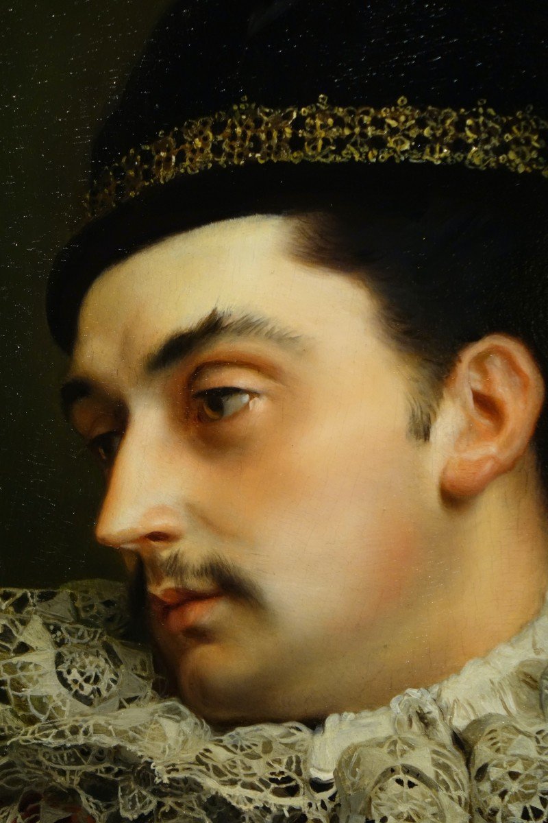 "Jeune aristocrate sous la Renaissance", Georges JACQUET 1887-photo-4