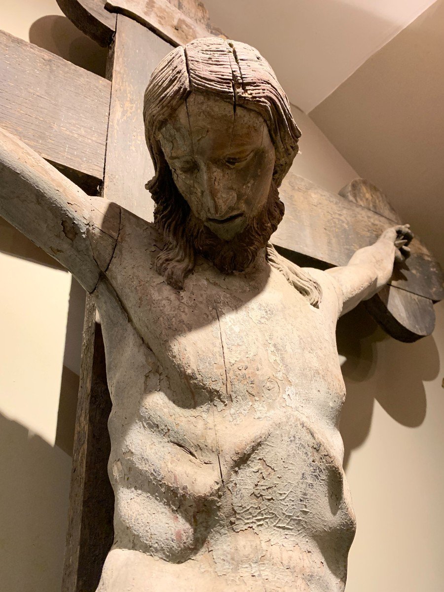 Christ Sur Sa Croix De Très Grandes Dimensions ( 280 X 147), France, 18e S.-photo-3