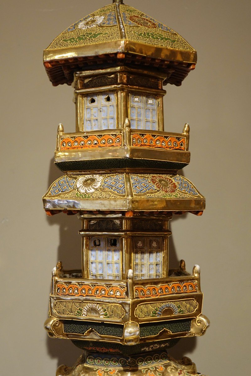 Elephant With Its Satsuma Porcelain Palanquin, 19th C.-photo-3