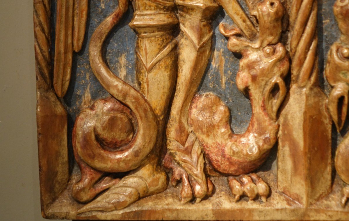 Mid-relief In Linden, Saint George And Saint Michael, Swabia, Circa 1500-photo-1