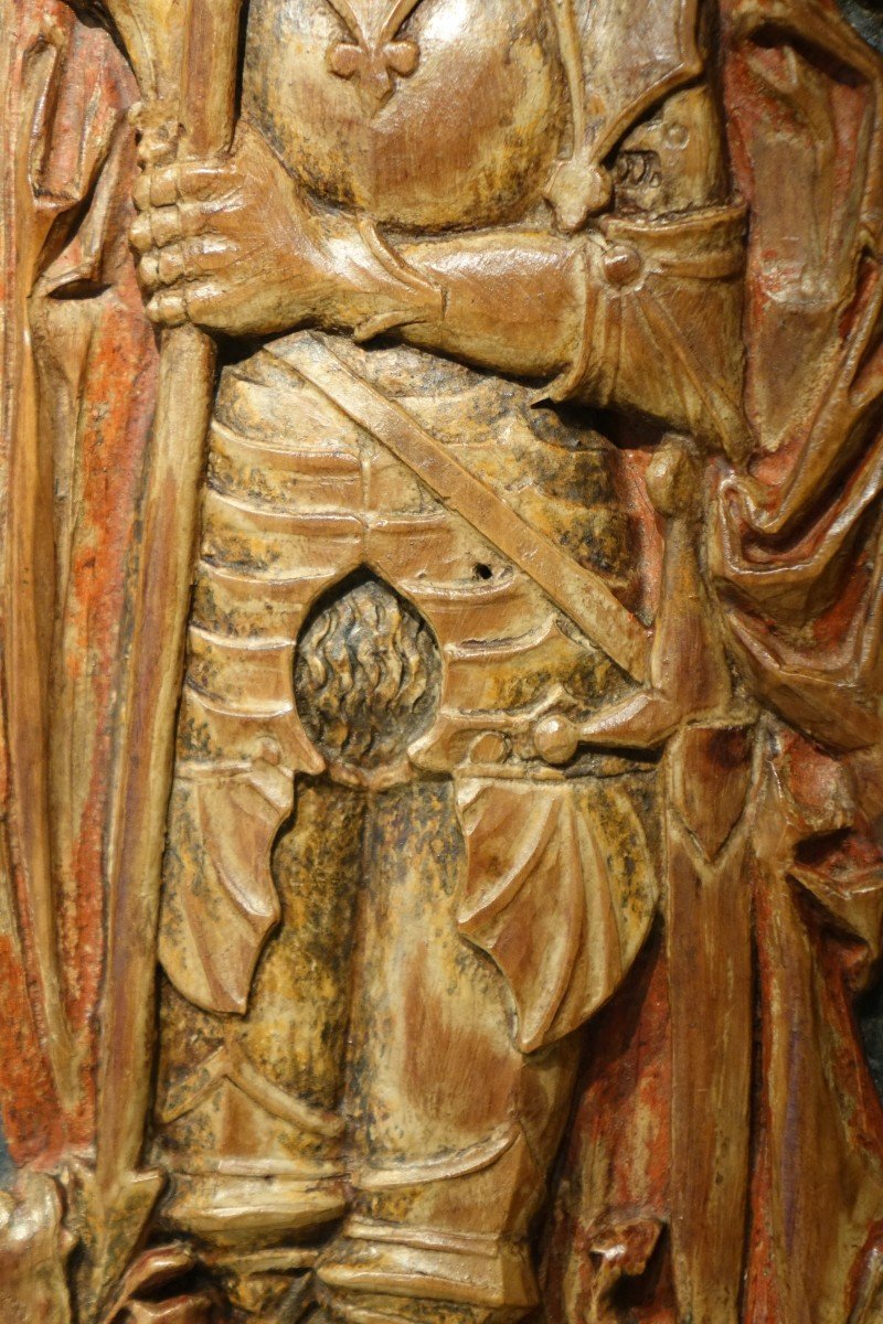 Mid-relief In Linden, Saint George And Saint Michael, Swabia, Circa 1500-photo-3