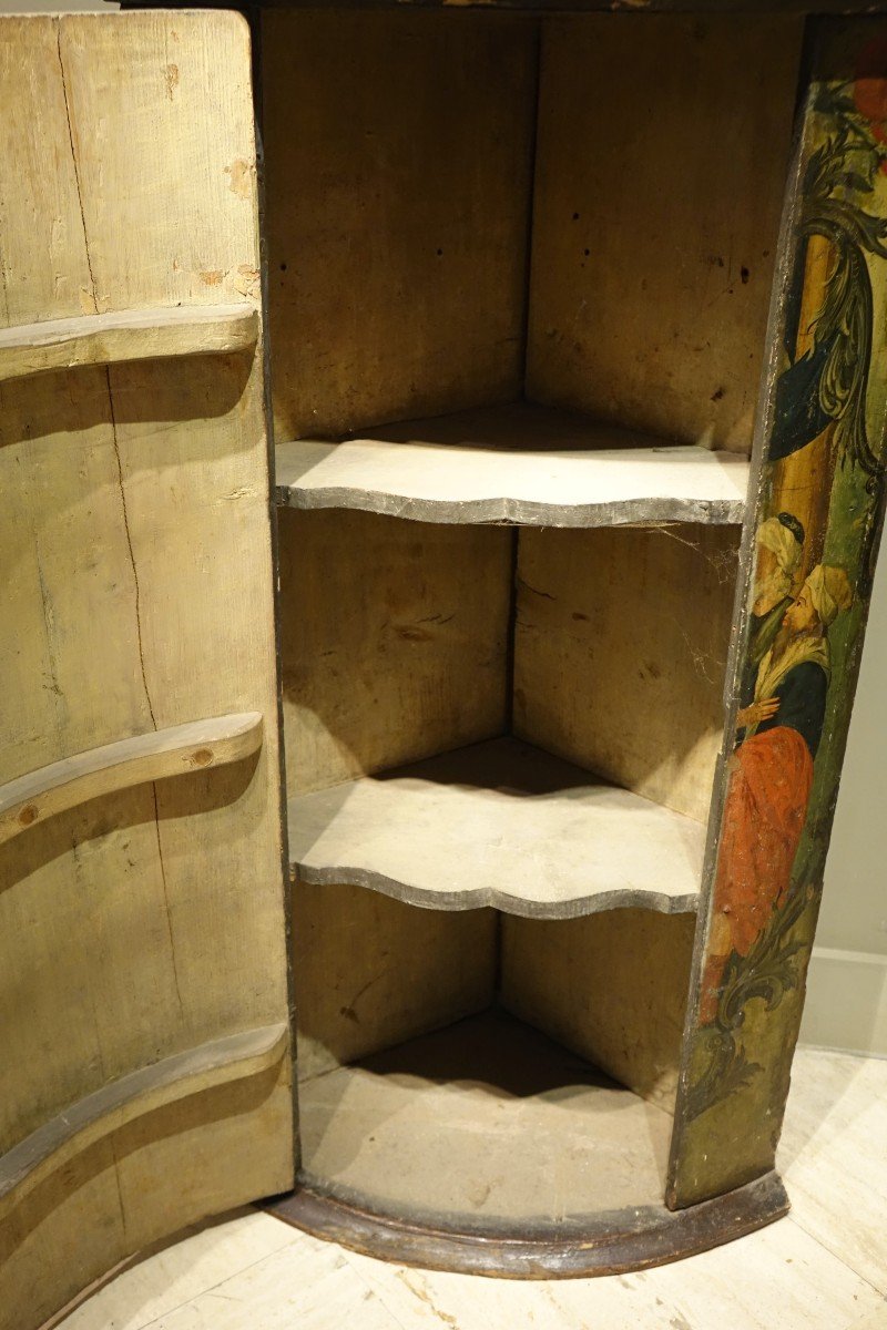 Encoignure En Bois Peint, Spa? , 18e S.-photo-5