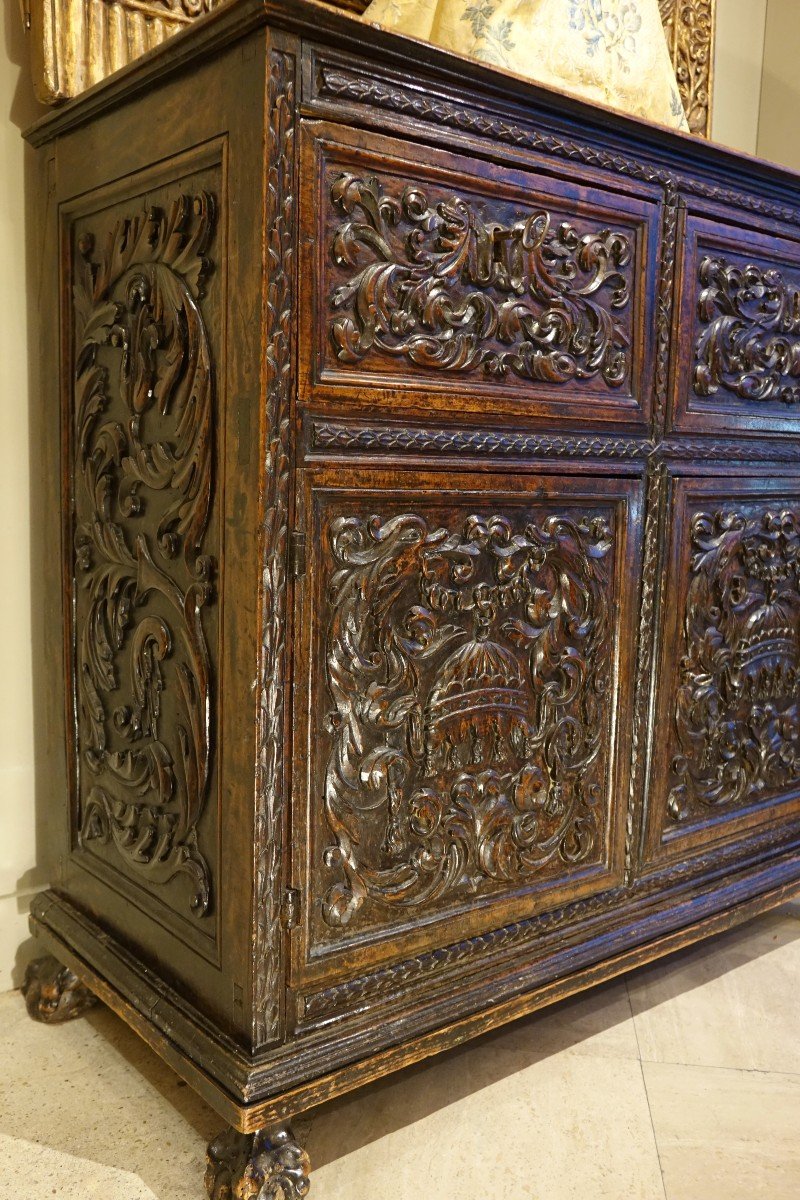 Low Cabinet With Two Doors And Two Drawers, Walnut, Rhône Valley, 17th C.-photo-2