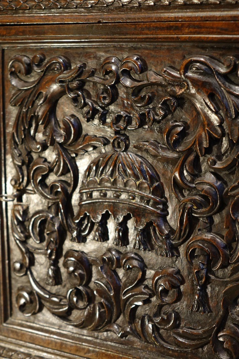 Low Cabinet With Two Doors And Two Drawers, Walnut, Rhône Valley, 17th C.-photo-4