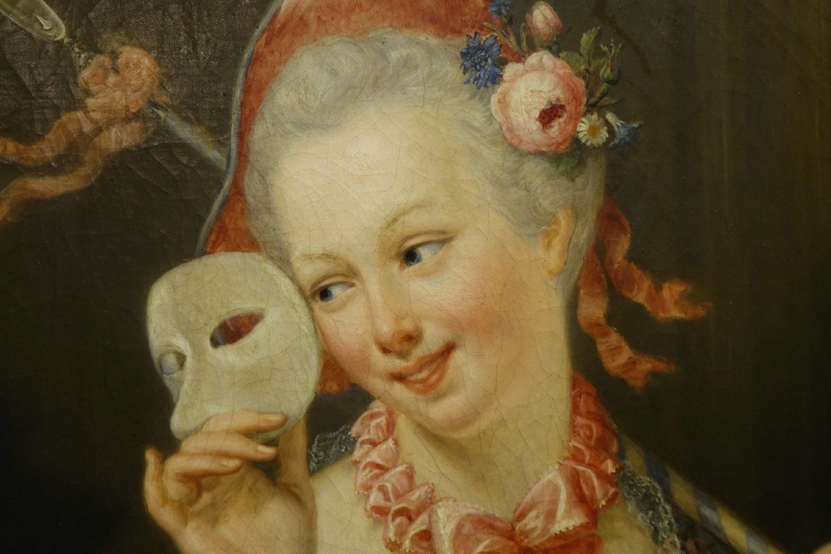 Jeune femme au masque, Henri SERRUR, 1844-photo-4