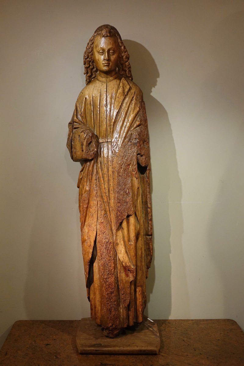 The Apostle Saint John(?), Flanders, 15th C.-photo-6
