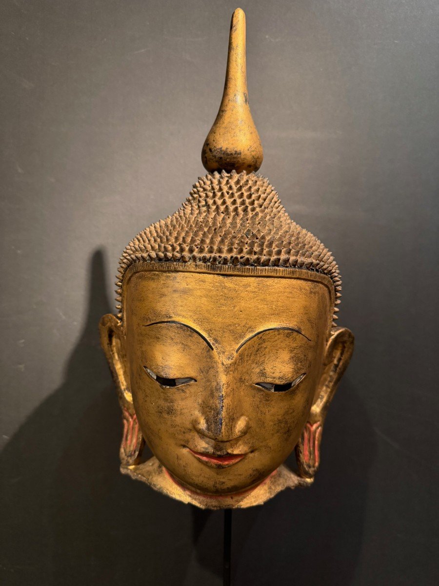 Tête de Bouddha,terre cuite , Birmanie ou Thaïlande, Fin 19e