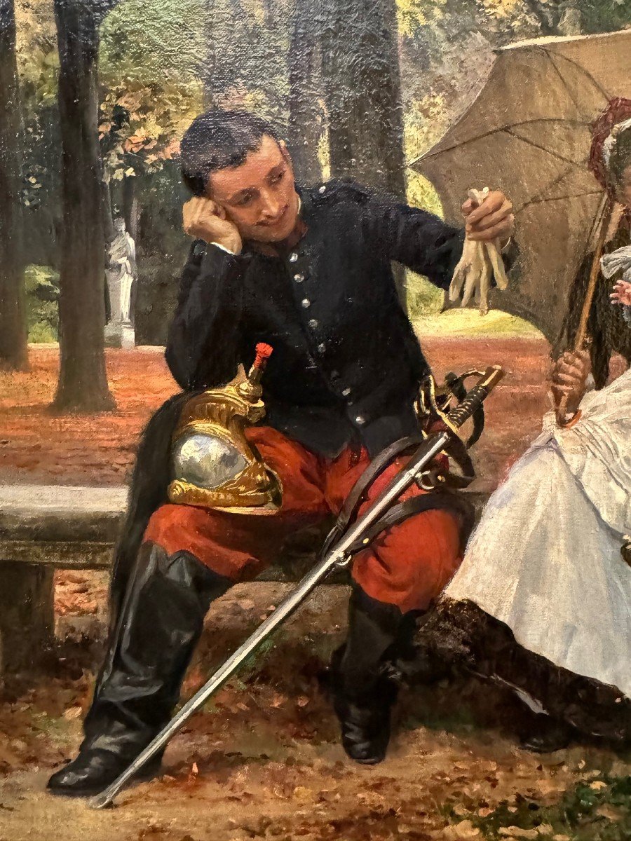 " A Moment Of Relaxation In The Park",  Eugène Girardet, 1853-1907-photo-3