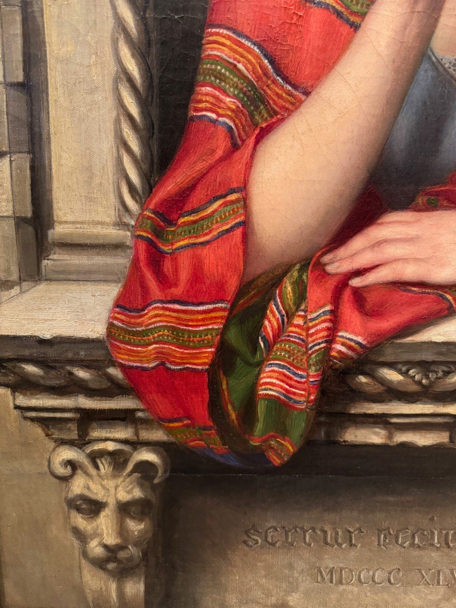 "jeune Vénitienne à son balcon", Henri Serrur, 1848-photo-4