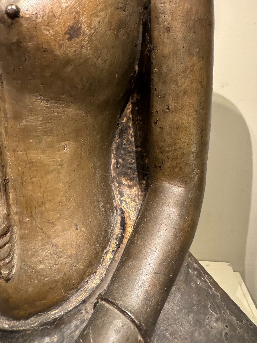 Large Bronze Buddha, Ayuthaya, 17th C.-photo-3