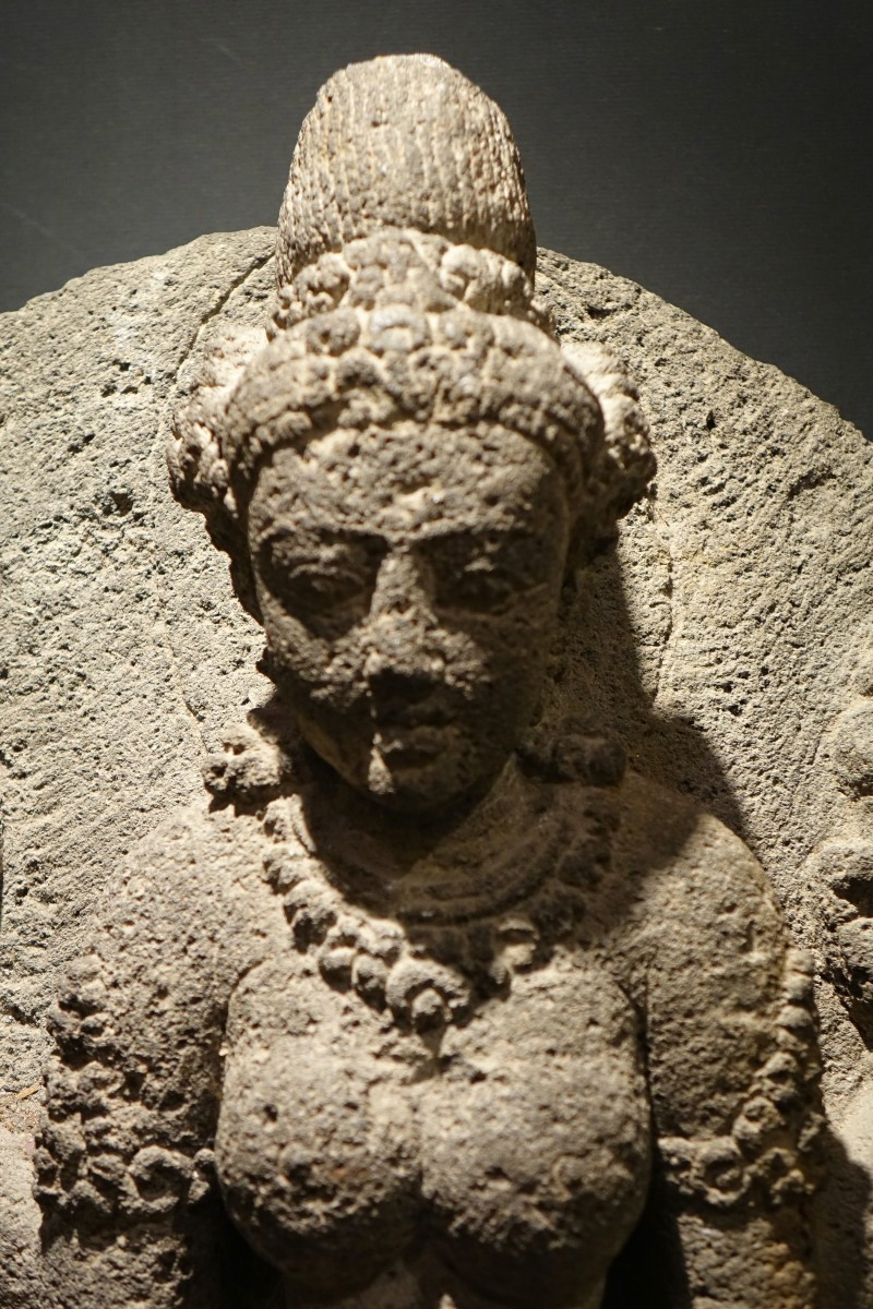 Statue Of Durga, Volcanic Tuff, India, 13th-14th Century.-photo-1