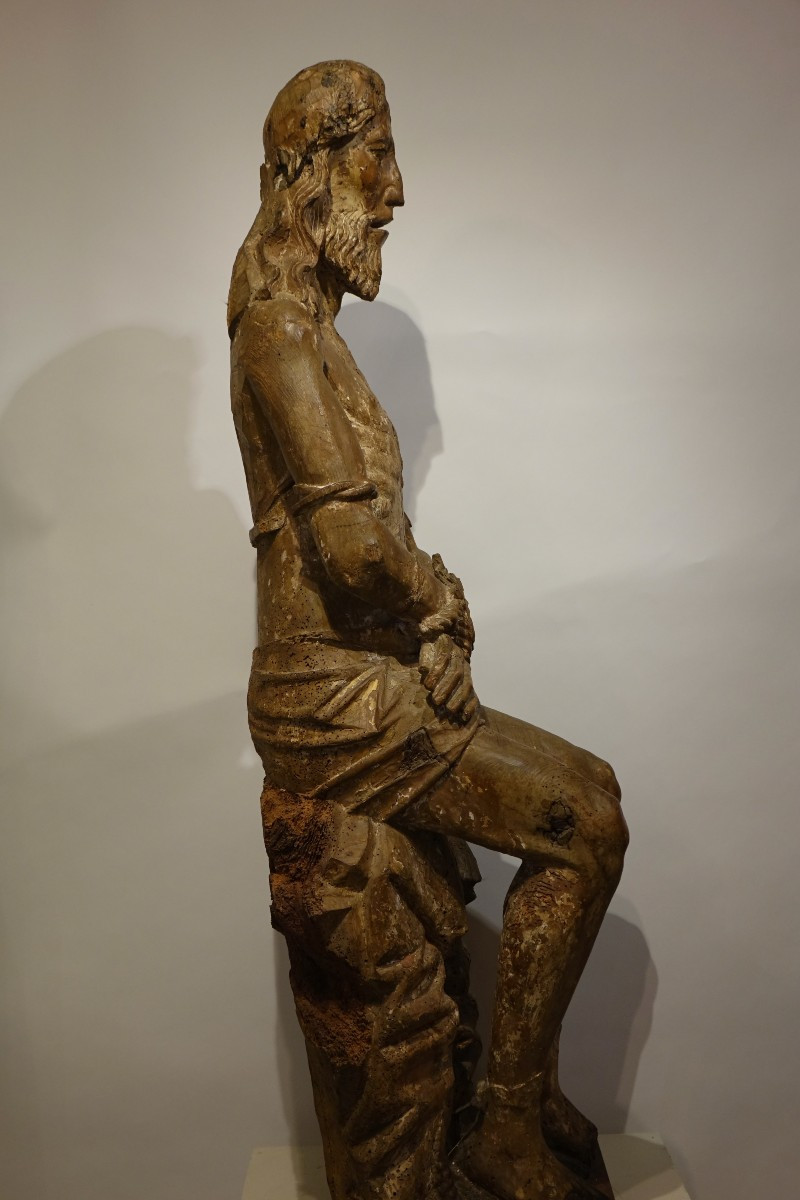 Large Christ Of Pity, Normandy, Late 15th Century.-photo-5