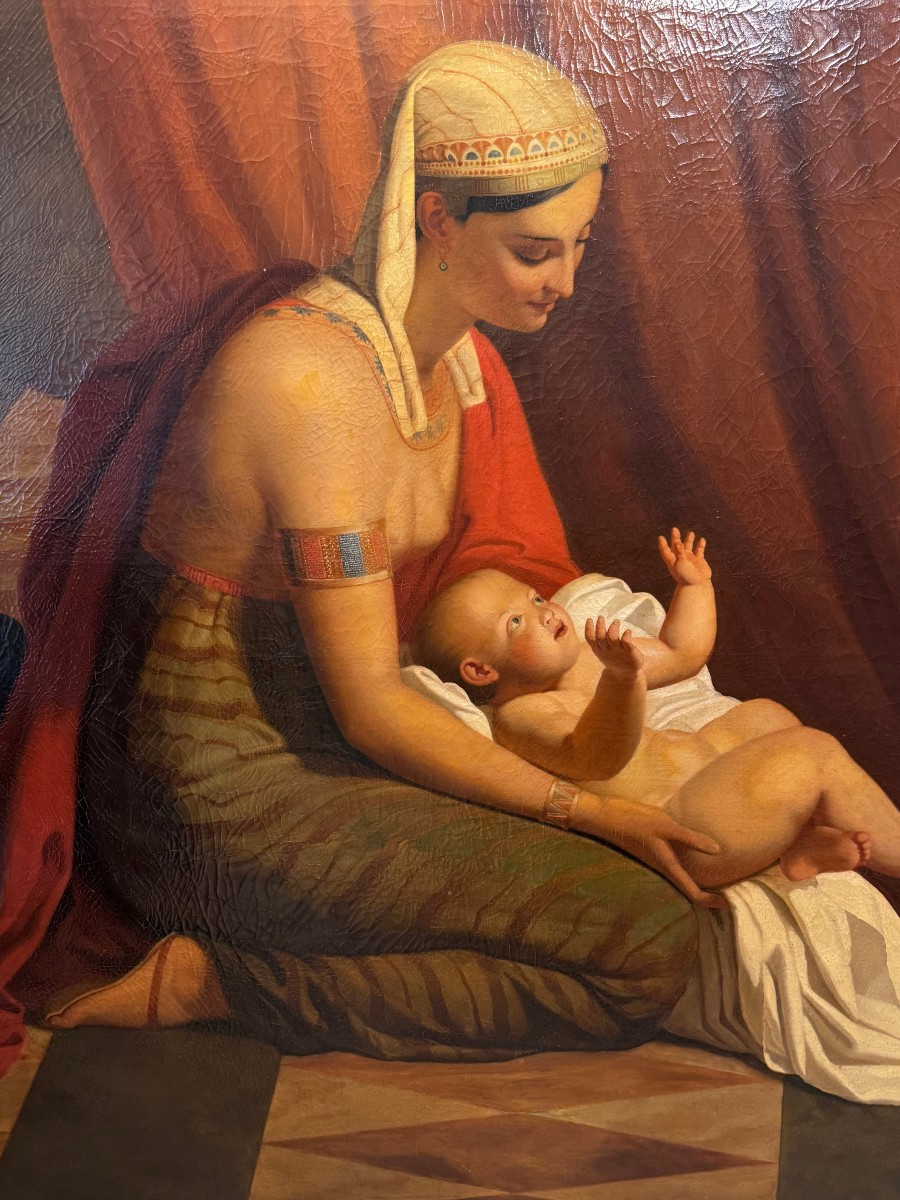 "moses Presented To Pharaoh", French School, Circa 1830-photo-2