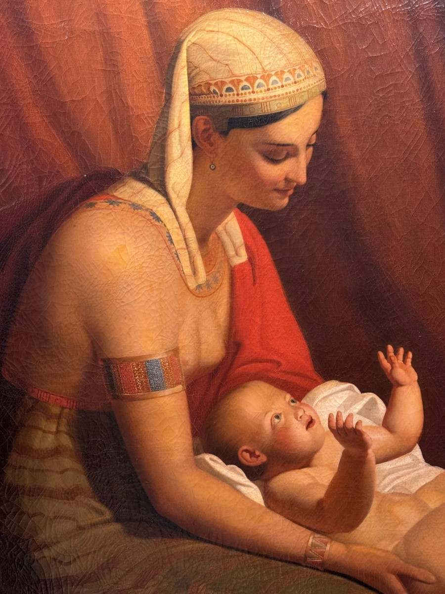 "moses Presented To Pharaoh", French School, Circa 1830-photo-3