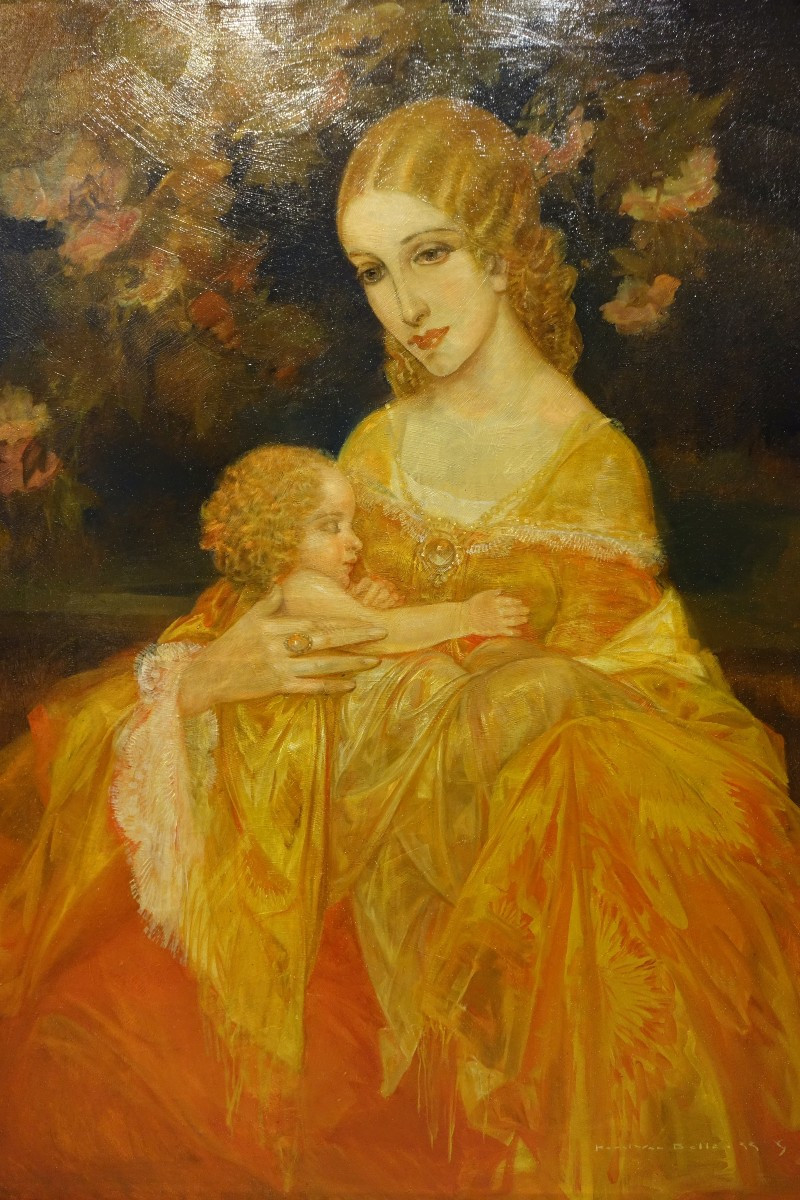"Jeune femme et son enfant", Karel VAN BELLE, 1933-photo-2