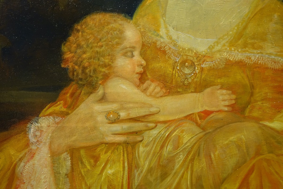 "Jeune femme et son enfant", Karel VAN BELLE, 1933-photo-3