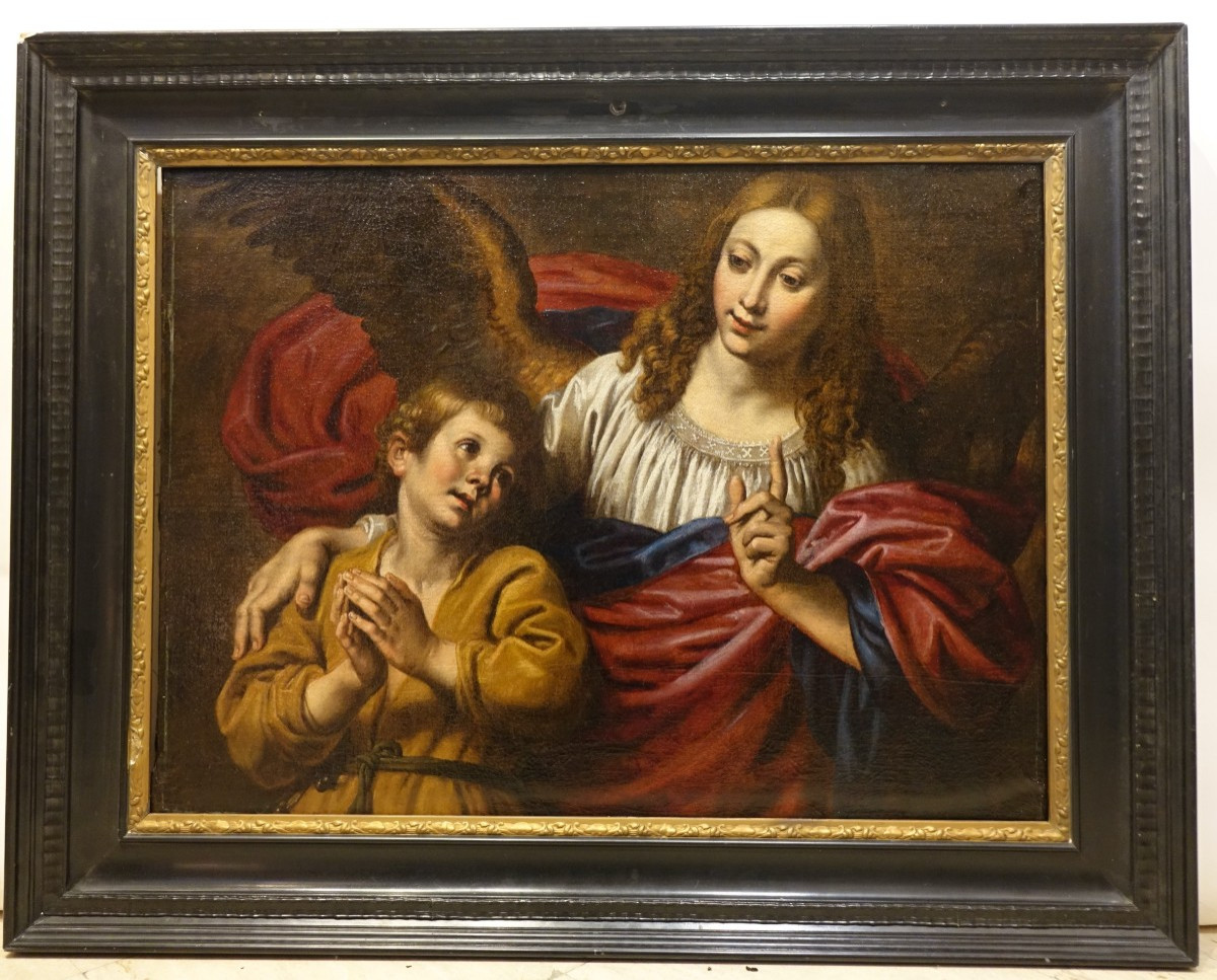"Tobie et l'Ange", Flandres 17e s., att. à T.Van LOON-photo-2