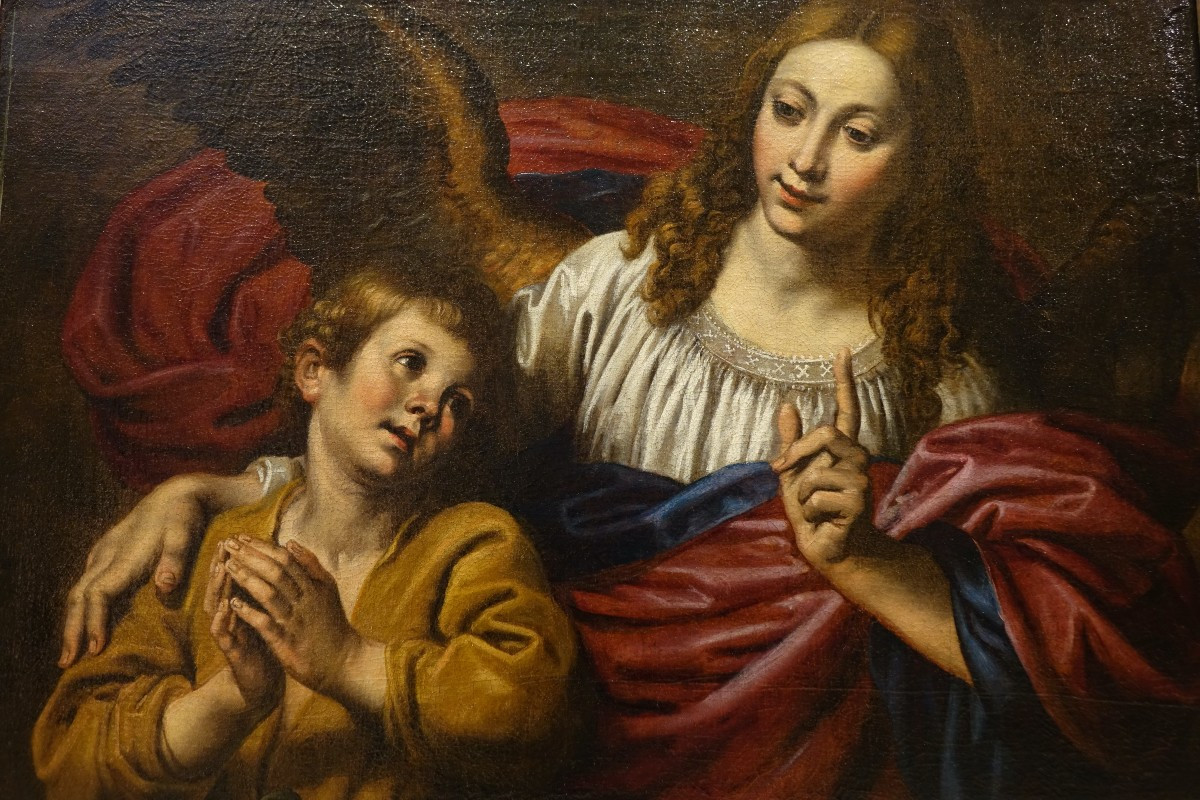 "Tobie et l'Ange", Flandres 17e s., att. à T.Van LOON