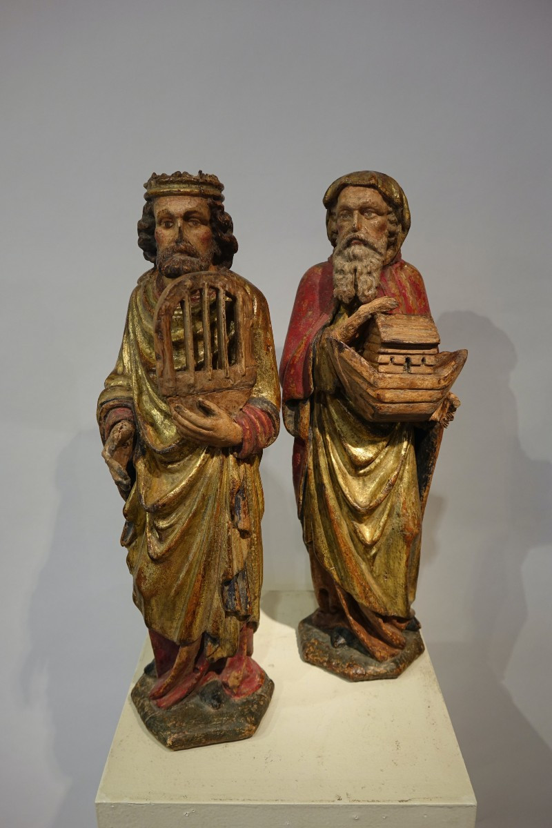 Noé et le roi David, Flandres, début du 16e s.-photo-4