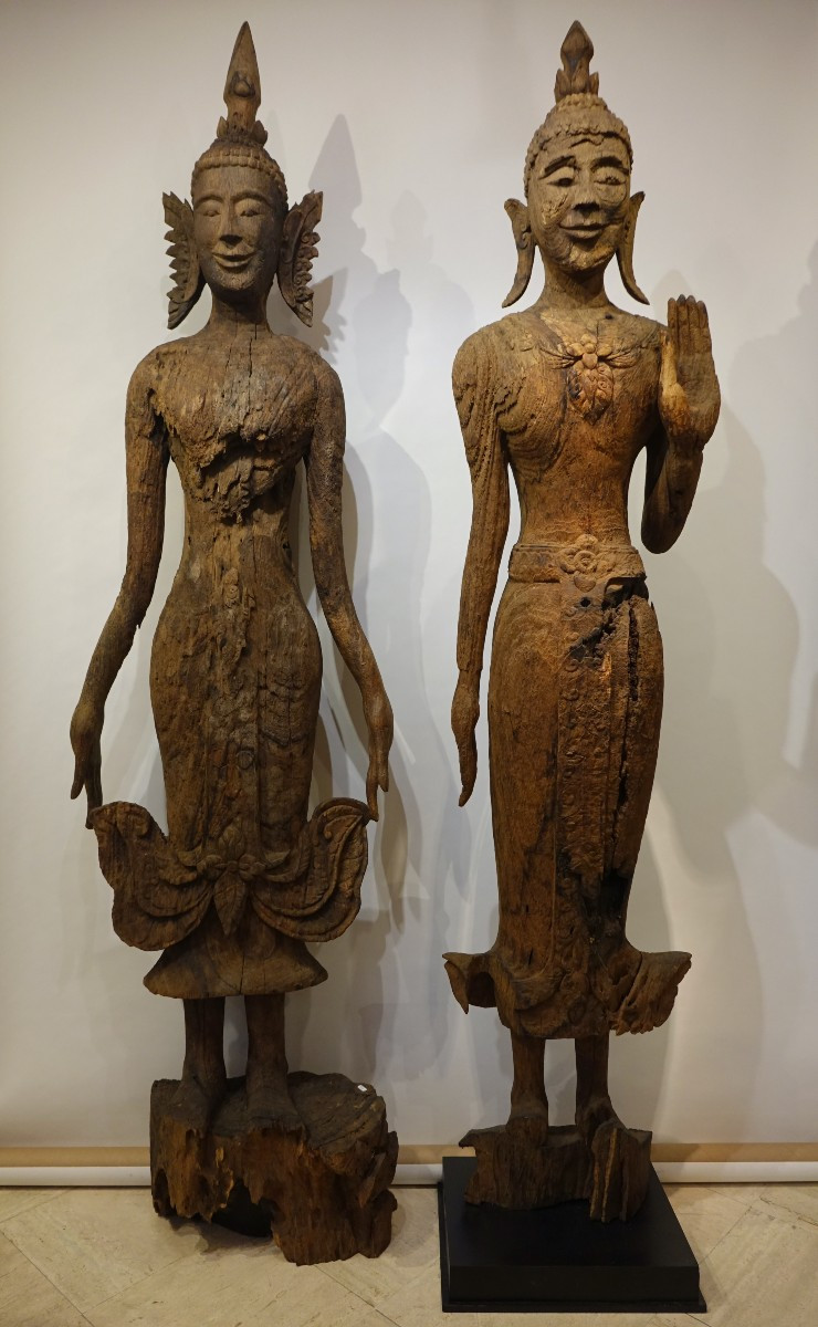 Two Very Large Buddhas, Laos, Luang Prabang, 17th-18th Century.-photo-1
