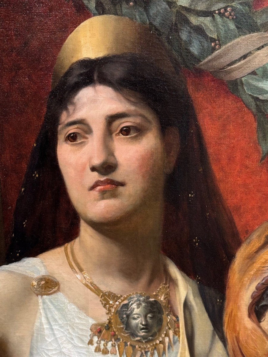 "omphale, Queen Of Lydia", Louis Desmarest, Late 19th Century.-photo-4
