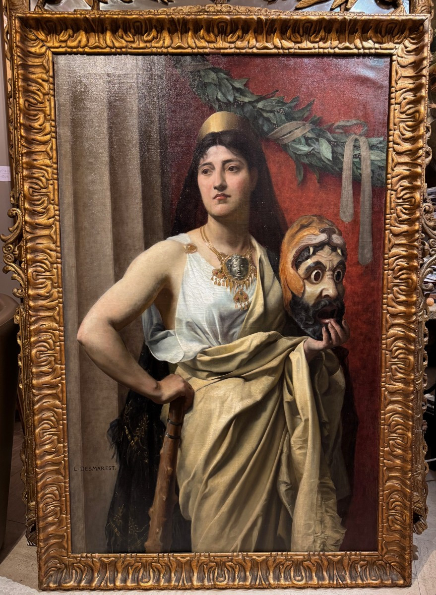 "omphale, Queen Of Lydia", Louis Desmarest, Late 19th Century.