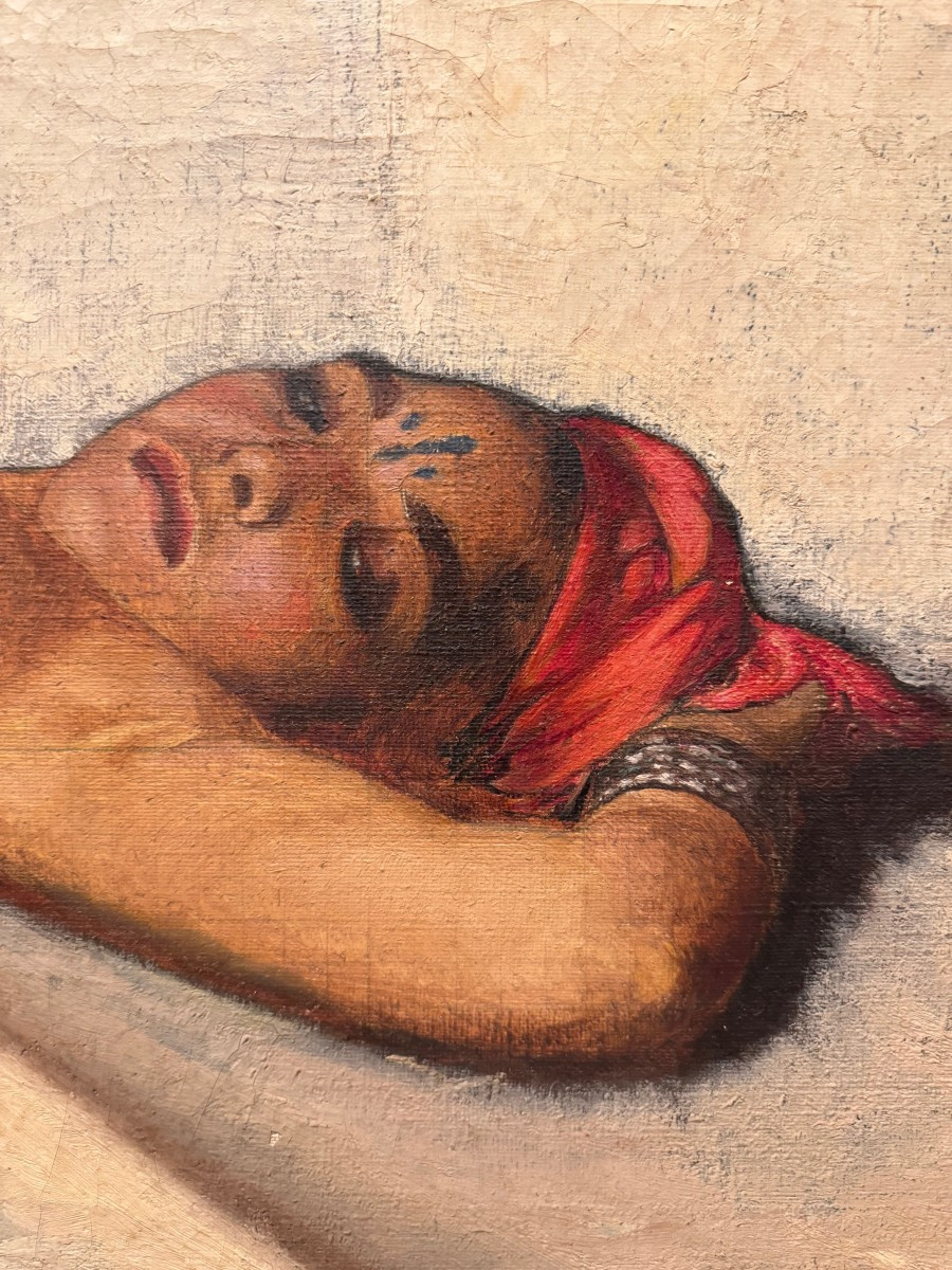 "Jeune orientale nue, allongée ", Jean DUTEY, vers 1930.-photo-1