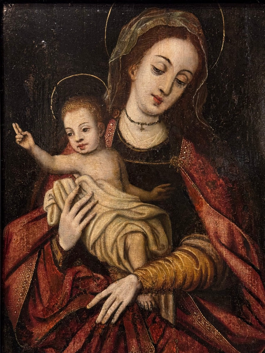 Virgin And Child, Northern France Or Flanders, Early 17th Century.-photo-2