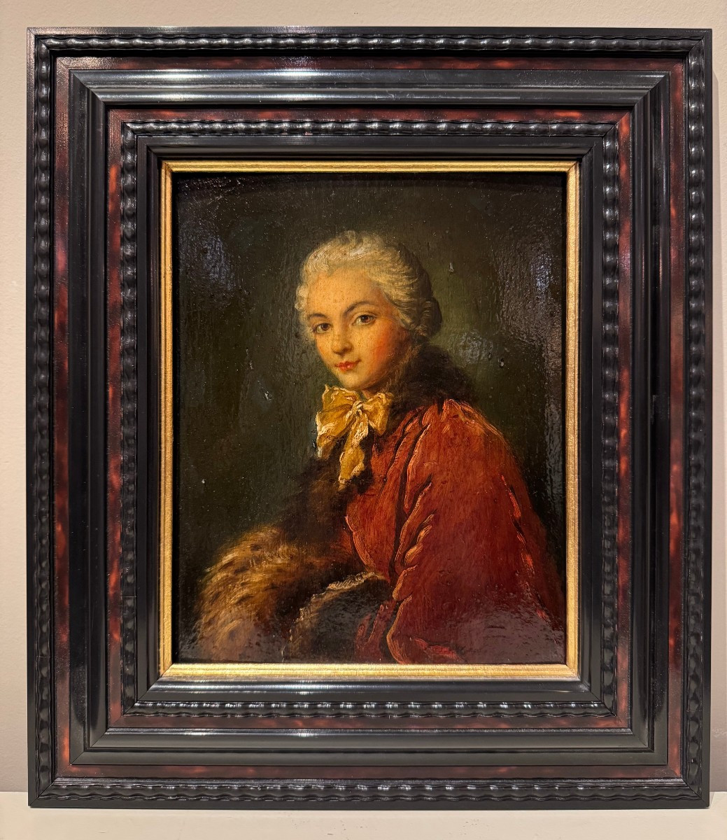 "young Woman With A Fur Muff", France, Late 18th Century.