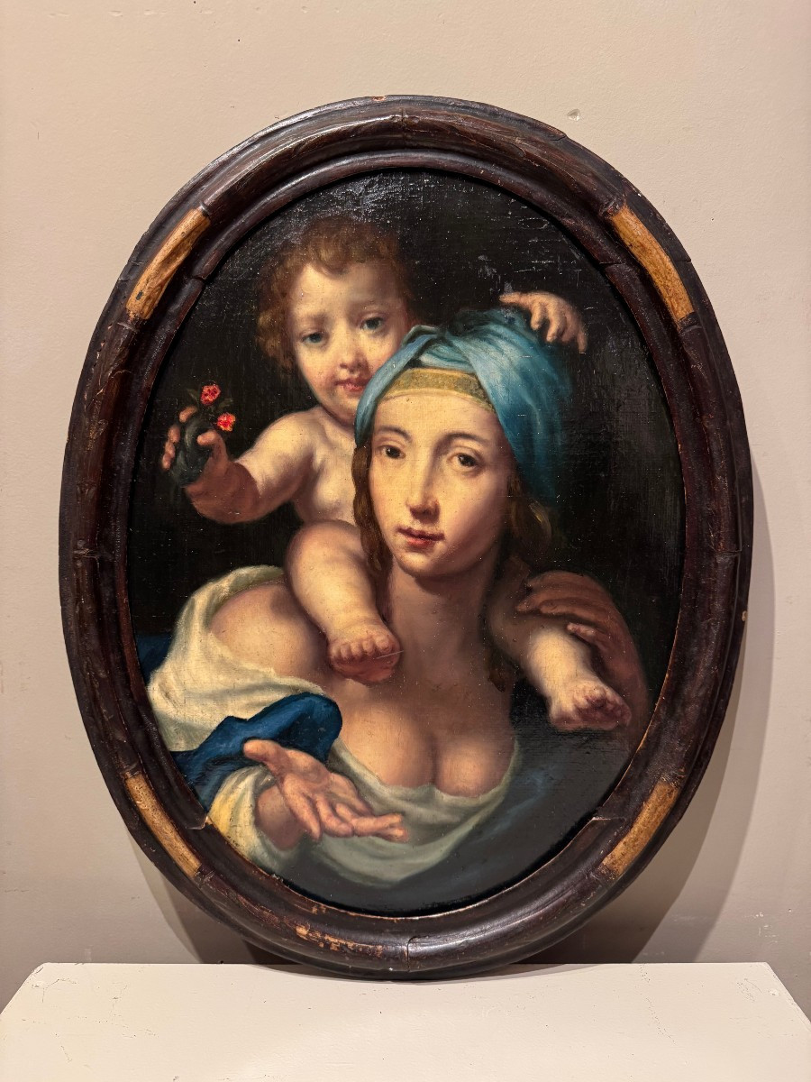 Vierge à l'Enfant , école Française, 18e s.-photo-4